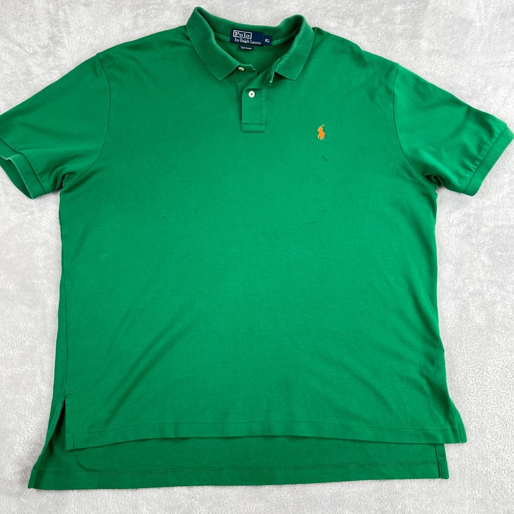 Polo Ralph Lauren Classic Pony Polo XL Green Men Short Sleeve Preppy Cotton Top